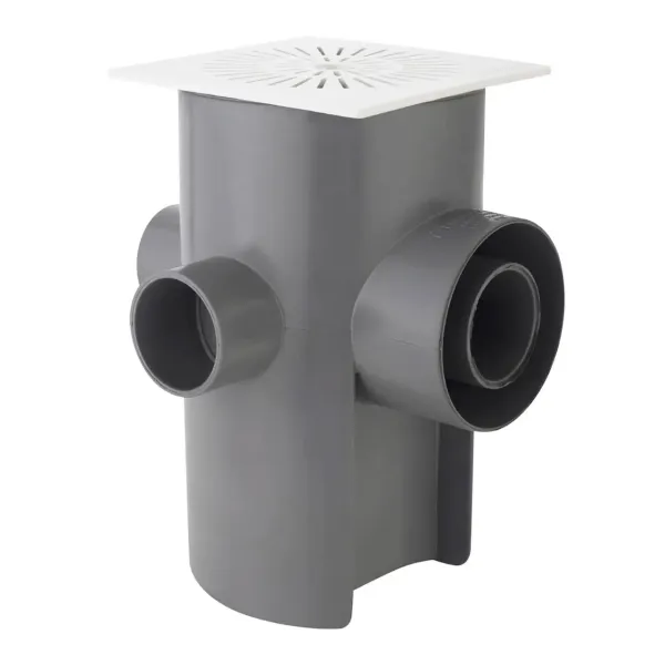 Pileta Sanitaria Universal Gris 110  75   50/40  50/40  50/40   Mm   Cuadradad - pvc gris para uso industrial